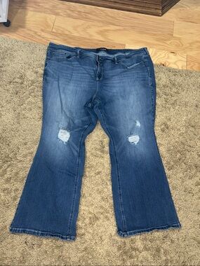 EUC Torrid 28S distressed jeans